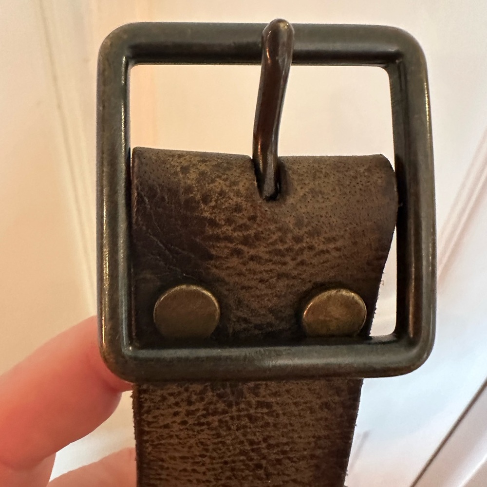 Brown Leather Belt Bag with Pebbled Texture